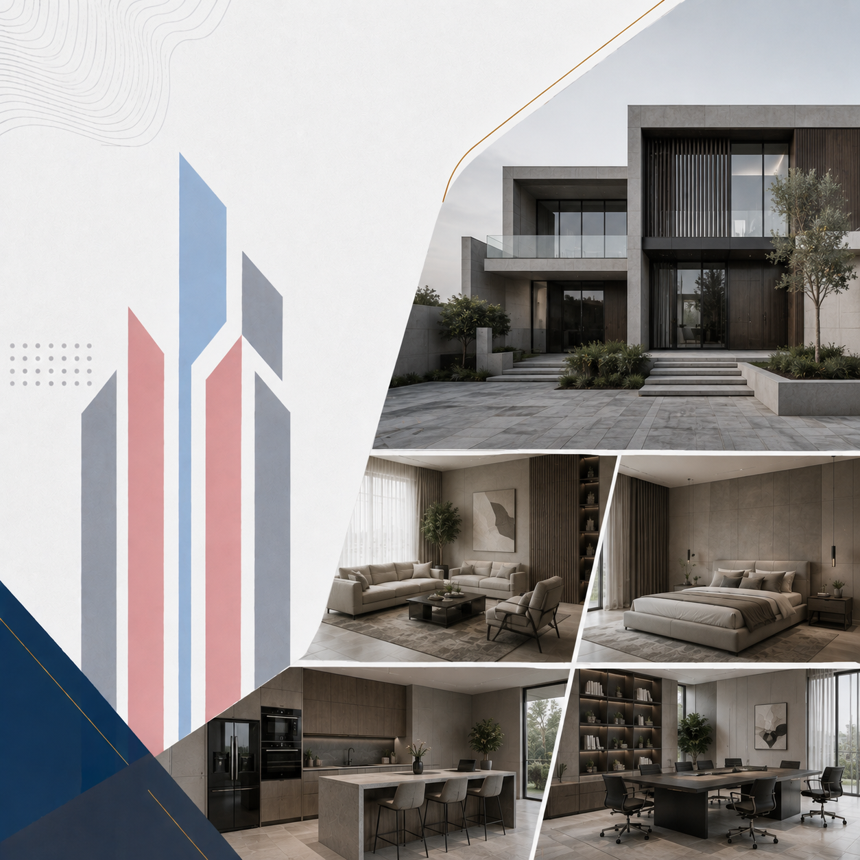 تصميمات داخلية وخارجية للفلل والمنازل بالرياض