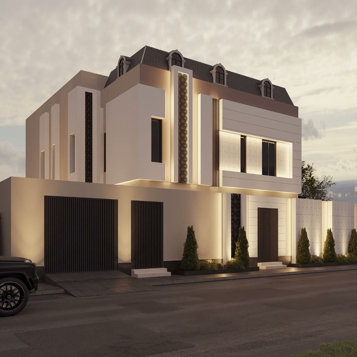 تفاصيل الواجهة والزجاج